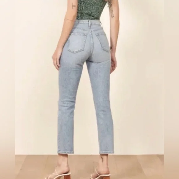 Reformation Jeans Liza High Rise Straight Jeans Size 25 NWT - Picture 3 of 14